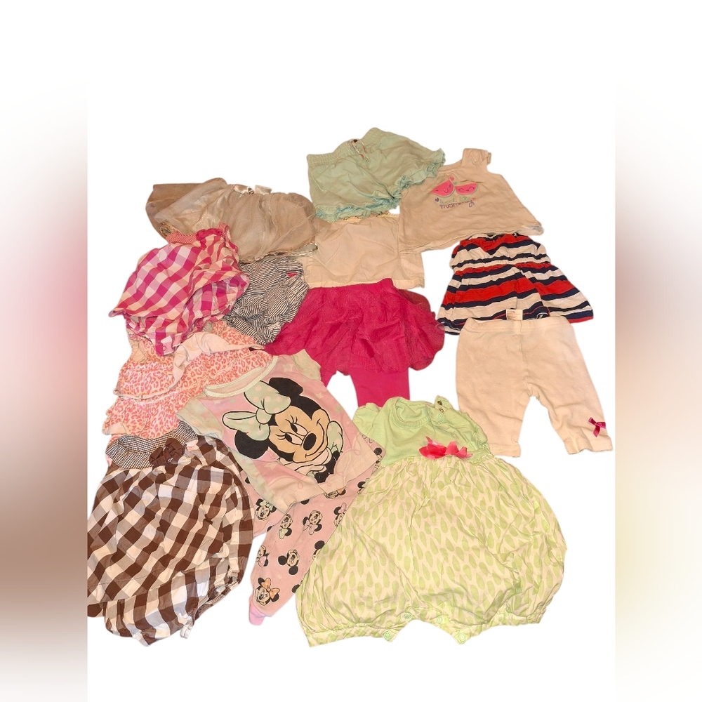 Infant Baby Girl 9month Clothes All Season Pants Shirts Outfits mixed 13 piece